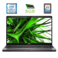 Ноутбук Б-клас Dell Latitude 5500 / 15.6" TN / Core i5-8365U (4(8) ядра по 1.6-4.1 GHz) / 8GB DDR4 / 256GB SSD / UHD Graphics 620 / WebCam / USB 3.1 / HDMI б/в
