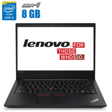 Ноутбук Lenovo ThinkPad E480 / 14" (1920x1080) IPS / Intel Core i5-8250U (4 (8) ядра по 1.6 - 3.4 GHz) / 8 GB DDR4 / 256 GB SSD / Intel UHD Graphics 620 / WebCam / HDMI / Windows 10 Pro б/в