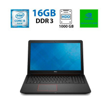 Ігровий ноутбук Dell Inspiron 15-7559 / 15.6" (1920x1080) IPS / Intel Core i5-6300HQ (4 ядра по 2.3 - 3.2 GHz) / 16 GB DDR3 / 1000 GB HDD / nVidia GeForce GTX 960M, 4 GB GDDR5, 128-bit / WebCam б/в