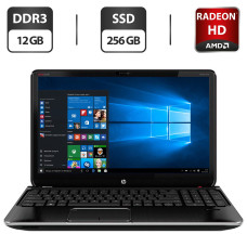Ноутбук Б-клас HP Pavilion DV6 / 15.6" (1366x768) TN / Intel Core i7-2630QM (4 (8) ядра по 2.0 - 2.9 GHz) / 12 GB DDR3 / 256 GB SSD / AMD Radeon HD 6770M, 2 GB GDDR5, 128-bit / WebCam / DVD-ROM / HDMI б/в