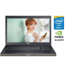 Мобільна робоча станція Б-клас Dell Precision M6800 / 17.3" (1920x1080) TN / Intel Core i7-4900MQ (4 (8) ядра по 2.8 - 3.8 GHz) / 16 GB DDR3 / 256 GB SSD / nVidia Quadro K3100M, 4 GB GDDR5, 256-bit / WebCam / DVD-ROM / Win 10 Pro б/в