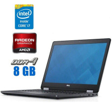 Игровой ноутбук Б-клас Dell Latitude E5570 / 15.6" (1920x1080) IPS / Intel Core i7-6600U (2 (4) ядра по 2.6 - 3.4 GHz) / 8 GB DDR4 / 120 GB SSD / AMD Radeon R7 M360, 2 GB DDR3, 64-bit / WebCam / HDMI б/в