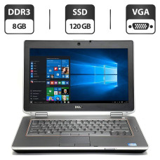 Ноутбук Dell Latitude E6420 / 14" (1366x768) TN / Intel Core i5-2520M (2 (4) ядра по 2.5 - 3.2 GHz) / 8 GB DDR3 / 120 GB SSD / Intel HD Graphics 3000 / WebCam / VGA б/в