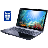 Ноутбук Acer Aspire V3-771 / 17.3" (1600x900) TN / Intel Core i3-2328M (2 (4) ядра по 2.2 GHz) / 8 GB DDR3 / 240 GB SSD / Intel HD Graphics 3000 / WebCam / DVD-RW / Win 10 Pro б/в