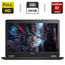 Ігровий ноутбук Б-клас Dell Latitude / 15.6" IPS / Core i7-6820HQ (4(8) ядра по 2.7-3.6GHz) / 8GB DDR4 / 256GB SSD / AMD Radeon R7 M370, 2 GB / WebCam б/в