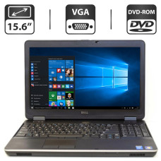 Ноутбук Б-класс Dell Latitude E6540 / 15.6" TN / Intel Core i5-4310M (2(4) ядра по 2.7-3.4 GHz) / 4GB DDR3 / 320GB HDD / HD Graphic 4600 / DVD-ROM / VGA б/в