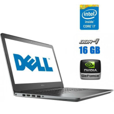 Ігровий ноутбук Б-клас Dell Vostro 5568 / 15.6" (1920x1080) IPS / Intel Core i7-7500U (2 (4) ядра по 2.7 - 3.5 GHz) / 16 GB DDR4 / 256 GB SSD / nVidia GeForce 940MX, 4 GB GDDR5, 64-bit / WebCam б/в