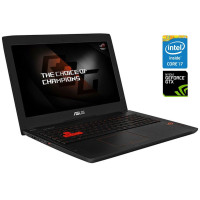 Ігровий ноутбук Asus ROG Strix GL502VM / 15.6" (1920x1080) IPS / Intel Core i7-7700HQ (4 (8) ядра по 2.8 - 3.8 GHz) / 16 GB DDR4 / 1000 GB SSD / nVidia GeForce GTX 1060, 3 GB GDDR5, 192-bit / WebCam / Win 10 Home б/в