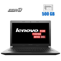 Ноутбук Lenovo IdeaPad B50-80 / 15.6" (1366x768) TN / Intel Core i3-5005U (2 (4) ядра по 2.0 GHz) / 4 GB DDR3 / 500 GB HDD / Intel HD Graphics 5500 / WebCam / DVD-ROM / FingerPrint / Windows 10 Pro б/в