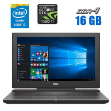 Ігровий ноутбук Dell G5 15 5587 / 15.6" (1920x1080) IPS / Intel Core i7-8750H (6 (12) ядра по 2.2 - 4.1 GHz) / 16 GB DDR4 / 120 GB SSD + 1000 GB HDD / nVidia GeForce GTX 1050 Ti, 4 GB GDDR5, 128-bit / WebCam б/в