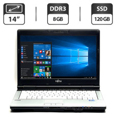 Ноутбук Б-класс Fujitsu LifeBook S751 / 14" TN / Intel Core i5-2450M (2(4) ядра по 2.5-3.1 GHz) / 8GB DDR3 / 120GB SSD / HD Graphics 3000 / WebCam / VGA б/в
