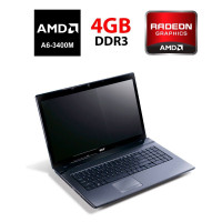 Ноутбук Б-клас Acer Aspire 5560 / 15" (1366x768) TN / AMD A6-3400M (4 ядра по 1.4 - 2.3 GHz) / 4 GB DDR3 / 1000 GB HDD / AMD Radeon HD 6520G / WebCam б/в