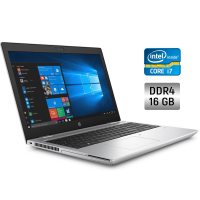 Ноутбук HP ProBook 650 G4 / 15.6" (1920x1080) IPS / Intel Core i7-8650U (4 (8) ядра по 1.9 - 4.2 GHz) / 16 GB DDR4 / 256 GB SSD + 500 GB HDD / Intel UHD Graphics 620 / WebCam / Fingerprint / Windows 10 б/в