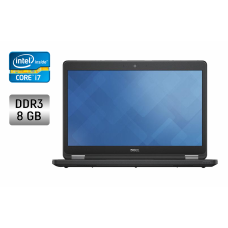 Ноутбук Dell Latitude E5450 / 14" (1920x1080) IPS / Intel Core i7-5600U (2 (4) ядра по 2.6 - 3.2 GHz) / 8 GB DDR3 / 250 GB SSD / Intel HD Graphics 5500 / WebCam / Windows 10 б/в