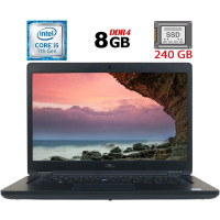 Ноутбук Б-клас Dell Latitude 5490 / 14" (1920x1080) IPS / Intel Core i5-7300U (2 (4) ядра по 2.6 - 3.5 GHz) / 8 GB DDR4 / 240 GB SSD M.2 / Intel HD Graphics 620 / WebCam / USB 3.1 / HDMI / Windows 10 б/в