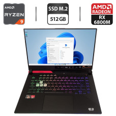 Ігровий ноутбук Asus ROG Strix G513QY Advantage Edition / 15.6" (2560x1440) IPS / AMD Ryzen 9 5980HX (8 (16) ядер по 3.3 - 4.8 GHz) / 16 GB DDR4 / 512 GB SSD M.2 / AMD Radeon RX 6800M, 12 GB GDDR6, 192-bit / USB 3.2 / HDMI б/в
