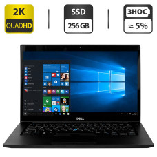 Ультрабук Dell Latitude 7480 / 14" (2256x1504) IPS Touch / Intel Core i5-7300U (2 (4) ядра по 2.6 - 3.5 GHz) / 8 GB DDR4 / 256 GB SSD / Intel HD Graphics 620 / WebCam / HDMI б/в