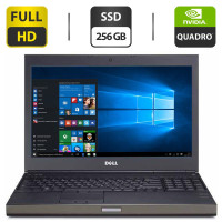 Робоча станція Б-класс Dell Precision M4800 / 15.6" TN / Intel Core i7-4800MQ (4(8) ядра по 2.7-3.7 GHz) / 32GB DDR3 / 256 GB SSD / Quadro K1100M, 2GB GDDR5, 128-bit / WebCam / HDMI б/в