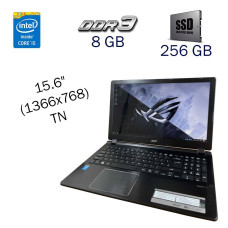 Ноутбук Acer Aspire V5-573 / 15.6" TN / Intel Core i5-4200U (2(4) ядра по 1.6-2.6 GHz) / 8GB DDR3 / 256GB SSD Samsung / HD Graphics 4400 / WebCam / Win 10 PRO Lic б/в