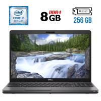 Ультрабук Б-клас Dell Latitude 5500 / 15.6" (1920x1080) IPS / Intel Core i5-8265U (4 (8) ядра по 1.6 - 3.9 GHz) / 8 GB DDR4 / 256 GB SSD M.2 / Intel UHD Graphics 620 / WebCam / USB 3.1 / HDMI б/в