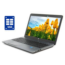 Ноутбук А- клас HP ProBook 450 G1 / 15.6" (1366x768) TN / Intel Core i3-4000M (2 (4) ядра по 2.4 GHz) / 4 GB DDR3 / 128 GB SSD / Intel HD Graphics 4600 / WebCam / DVD-RW / Win 10 Pro б/в