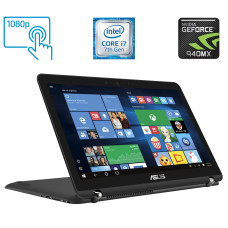 Ноутбук-трансформер Asus Q524UQK / 15.6" (1920x1080) IPS Touch / Intel Core i7-7500U (2 (4) ядра по 2.7 - 3.5 GHz) / 16 GB DDR4 / 128 GB SSD + 256 GB SSD / nVidia GeForce 940MX, 2 GB GDDR5, 64-bit / WebCam / HDMI б/в