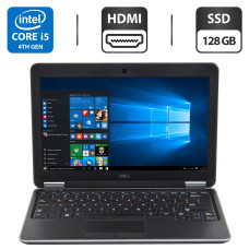 Нетбук Dell Latitude E7240 / 12.5" TN / Intel Core i5-4300U (2(4) ядра по 1.9-2.9 GHz) / 4GB DDR3 / 128GB SSD / HD Graphics 4400 / WebCam / HDMI б/в