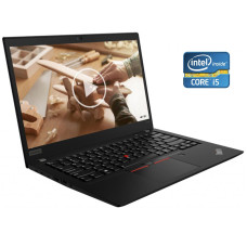 Ультрабук Lenovo ThinkPad T490s / 14" (1920x1080) IPS Touch / Intel Core i5-8365U (4 (8) ядра по 1.6 - 4.1 GHz) / 16 GB DDR4 / 256 GB SSD / Intel UHD Graphics / WebCam / Win 10 Pro б/в