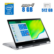Ноутбук-трансформер Acer Spin 3 SP314-54N / 14" IPS Touch / Intel Core i5-1035G4 (4(8) ядра по 1.1-3.7 GHz) / 8GB DDR4 / 512GB SSD / Iris Plus Graphics / WebCam б/в