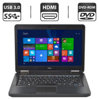 Ноутбук Б-клас Dell Latitude E5440 / 14" (1366x768) TN / Intel Core i3-4030U (2 (4) ядра по 1.9 GHz) / 4 GB DDR3 / 500 GB HDD / Intel HD Graphics 4400 / WebCam / DVD-ROM б/в