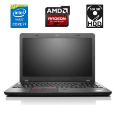 Ноутбук Lenovo ThinkPad E550 / 15.6" TN / Intel Core i7-5500U (2(4) ядра по 2.4-3GHz) / 8GB DDR3 / 500GB HDD / AMD Radeon R7 M265, 2GB DDR3, 128-bit / WebCam / HDMI б/в