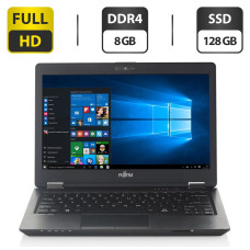 Нетбук Б-класс Fujitsu LifeBook U727 / 12.5" (1920x1080) IPS / Intel Core i5-7200U (2 (4) ядра по 2.5 - 3.1 GHz) / 8 GB DDR4 / 128 GB SSD / Intel HD Graphics 620 / WebCam / DisplayPort б/в