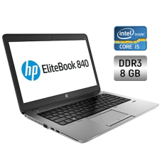 Ультрабук HP EliteBook 840 G1 / 14" (1366x768) TN / Intel Core i5-4200U (2 (4) ядра по 1.6 - 2.6 GHz) / 8 GB DDR3 / 240 GB SSD / Intel HD Graphics 4400 / WebCam / Fingerprint / Win 10 б/в