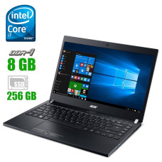 Ноутбук Acer TravelMate P648-М / 14" TN / Intel Core i7-6500U (2(4) ядра по 2.5-3.1 GHz) / 8GB DDR4 / 256GB SSD / HD Graphics 520 / WebCam / АКБ NEW б/в