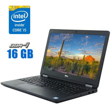 Ноутбук Dell Latitude E5570 / 15.6" (1920x1080) IPS / Intel Core i5-6200U (2 (4) ядра по 2.3 - 2.8 GHz) / 16 GB DDR4 / 480 GB SSD / Intel HD Graphics 520 / WebCam б/в