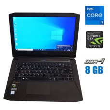 Ігровий ноутбук Tuxedo Clevo P641HK / 14" (1920x1080) IPS / Intel Core i7-7700HQ (4 (8) ядра по 2.8 - 3.8 GHz) / 8 GB DDR4 / 240 GB SSD / nVidia GeForce GTX 1050 Ti, 4 GB GDDR5, 128-bit / WebCam / Win 10 Pro б/в