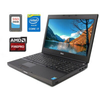 Робоча станція Dell Precision M4800 / 15.6" TN / Core i7-4800MQ (4(8) ядра по 2.7-3.7 GHz) / 16GB DDR3 / 256GB SSD / FirePro M5100, 2GB GDDR5, 128-bit / WebCam / DisplayPort / HDMI б/в
