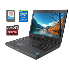 Робоча станція Dell Precision M4800 / 15.6" TN / Core i7-4800MQ (4(8) ядра по 2.7-3.7 GHz) / 16GB DDR3 / 256GB SSD / FirePro M5100, 2GB GDDR5, 128-bit / WebCam / DisplayPort / HDMI б/в