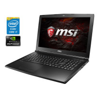 Ігровий ноутбук MSI GS62 6QD / 15.6" (1920x1080) IPS / Intel Core i7-6700HQ (4 (8) ядра по 2.6 - 3.5 GHz) / 16 GB DDR4 / 256 GB SSD + 1000 GB HDD / nVidia GeForce 940MX, 2 GB DDR3, 64-bit / WebCam / DVD-ROM / Win 10 Home б/в