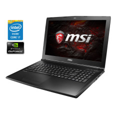 Ігровий ноутбук MSI GS62 6QD / 15.6" (1920x1080) IPS / Intel Core i7-6700HQ (4 (8) ядра по 2.6 - 3.5 GHz) / 16 GB DDR4 / 256 GB SSD + 1000 GB HDD / nVidia GeForce 940MX, 2 GB DDR3, 64-bit / WebCam / DVD-ROM / Win 10 Home б/в