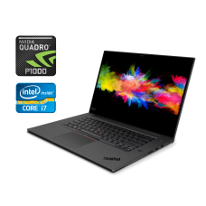 Ноутбук робоча станція Lenovo ThinkPad P1 / 15.6" (1920x1080) IPS / Intel Core i7-8850H (6 (12) ядер по 2.6 - 4.3 GHz) / 32 GB DDR4 / 512 GB SSD / nVidia Quadro P1000, 4 GB GDDR5, 128-bit / WebCam / Fingerprint / Windows 10 б/в