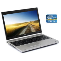 Ноутбук А- клас HP EliteBook 8570p / 15.6" (1600x900) TN / Intel Core i5-3340M (2 (4) ядра по 2.7 - 3.4 GHz) / 4 GB DDR3 / 256 GB SSD / Intel HD Graphics 4000 / WebCam / DVD-RW / Win 10 Pro б/в