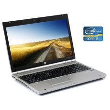 Ноутбук А- клас HP EliteBook 8570p / 15.6" (1600x900) TN / Intel Core i5-3340M (2 (4) ядра по 2.7 - 3.4 GHz) / 4 GB DDR3 / 256 GB SSD / Intel HD Graphics 4000 / WebCam / DVD-RW / Win 10 Pro б/в