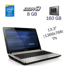 Ноутбук Lenovo IdeaPad Z360 / 13.3" TN / Core i5-450M (2(4) ядра по 2.66-2.4 GHz) / 8GB DDR3 / 160GB SSD / GeForce 310M, 512MB GDDR3, 64-bit / WebCam / Win10 Pro LIC б/в