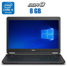 Ультрабук Dell Latitude E7450 / 14" (1366x768) TN / Intel Core i5-5300U (2 (4) ядра по 2.3 - 2.9 GHz) / 8 GB DDR3 / 120 GB SSD / Intel HD Graphics 5500 / WebCam / LTE-modem б/в