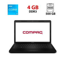 Ноутбук HP Compaq Presario CQ57 / 15.6" (1366x768) TN / Intel Core i3-2350M (2 (4) ядра по 2.3 GHz) / 4 GB DDR3 / 500 GB HDD / Intel HD Graphics 3000 / WebCam / АКБ не тримає б/в