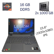 Ігровий ноутбук Lenovo Legion 5-15ARH7H / 15.6" (1920x1080) IPS / AMD Ryzen 7 6800H (8 (16 ядер по 3.2 - 4.7 GHz) / 16 GB DDR5 / 2x 1000 GB SSD / nVidia GeForce RTX 3060, 6 GB GDDR6, 192-bit / WebCam / Windows 11 Home б/в