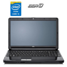 Ноутбук Fujitsu Lifebook AH530 / 15.6" (1366x768) TN / Intel Core i5-520M (2 (4) ядра по 2.4 - 2.93 GHz) / 4 GB DDR3 / 160 GB HDD / Intel HD Graphics / WebCam / DVD-ROM б/в