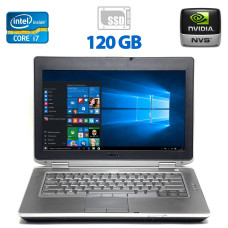 Ноутбук Dell Latitude / 14'' TN / Core i7-3740QM (4(8) ядра по 2.7-3.7 GHz) / 8GB DDR3 / 120GB SSD / NVS 5200M, 1 GB GDDR5, 64bit / DVD-ROM б/в