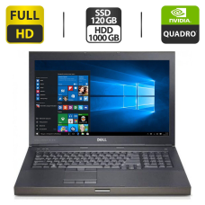 Мобільна робоча станція Б-клас Dell Precision M4600 / 15.6" (1920x1080) TN / Intel Core i7-2720QM (4 (8) ядра по 2.2 - 3.3 GHz) / 8 GB DDR3 / 120 GB SSD+1000 GB HDD / nVidia Quadro 1000M, 2 GB GDDR3, 128-bit / WebCam / АКБ NEW б/в